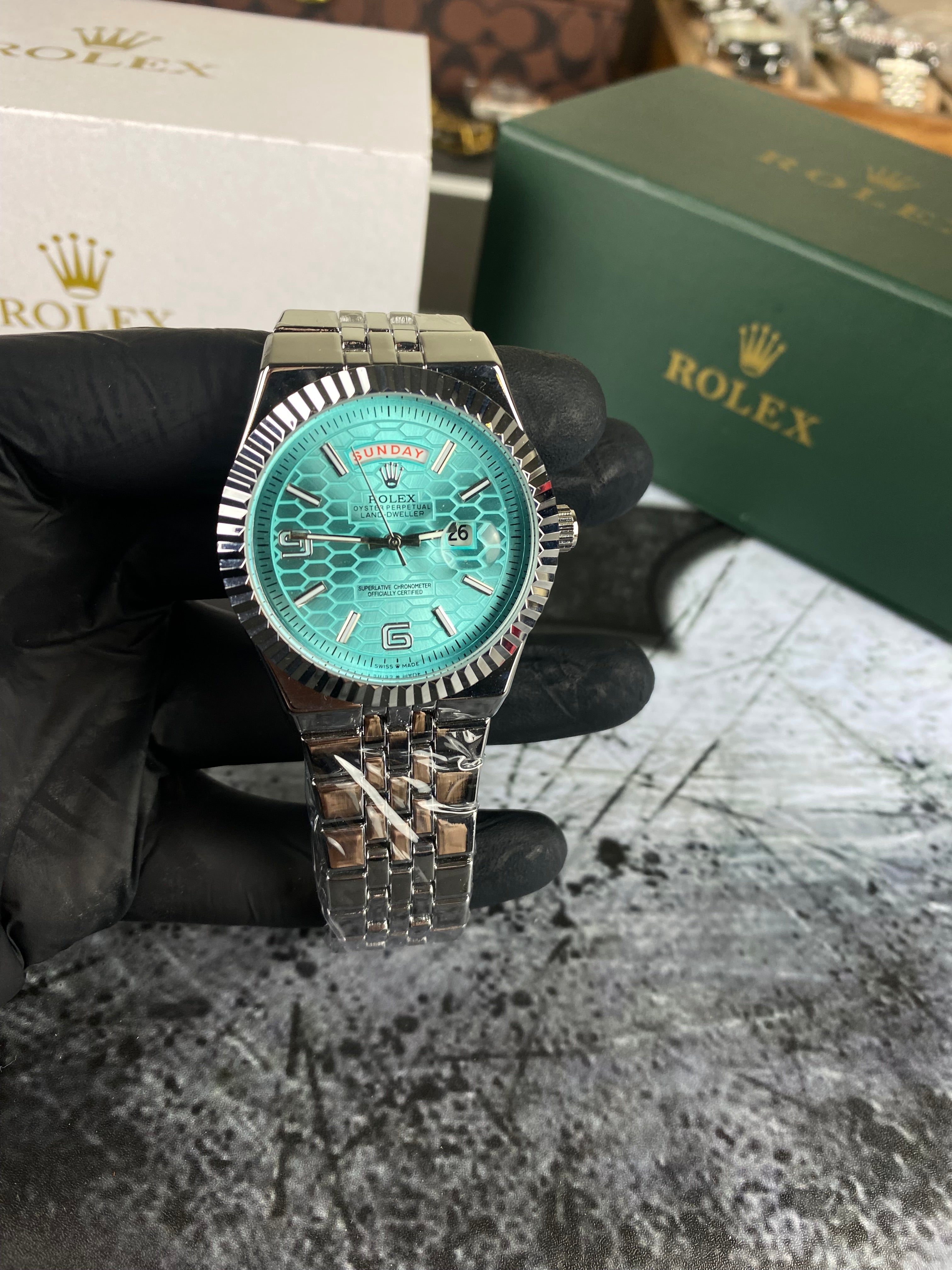 RLX Day-Date Land Dweller Ice (Blue)