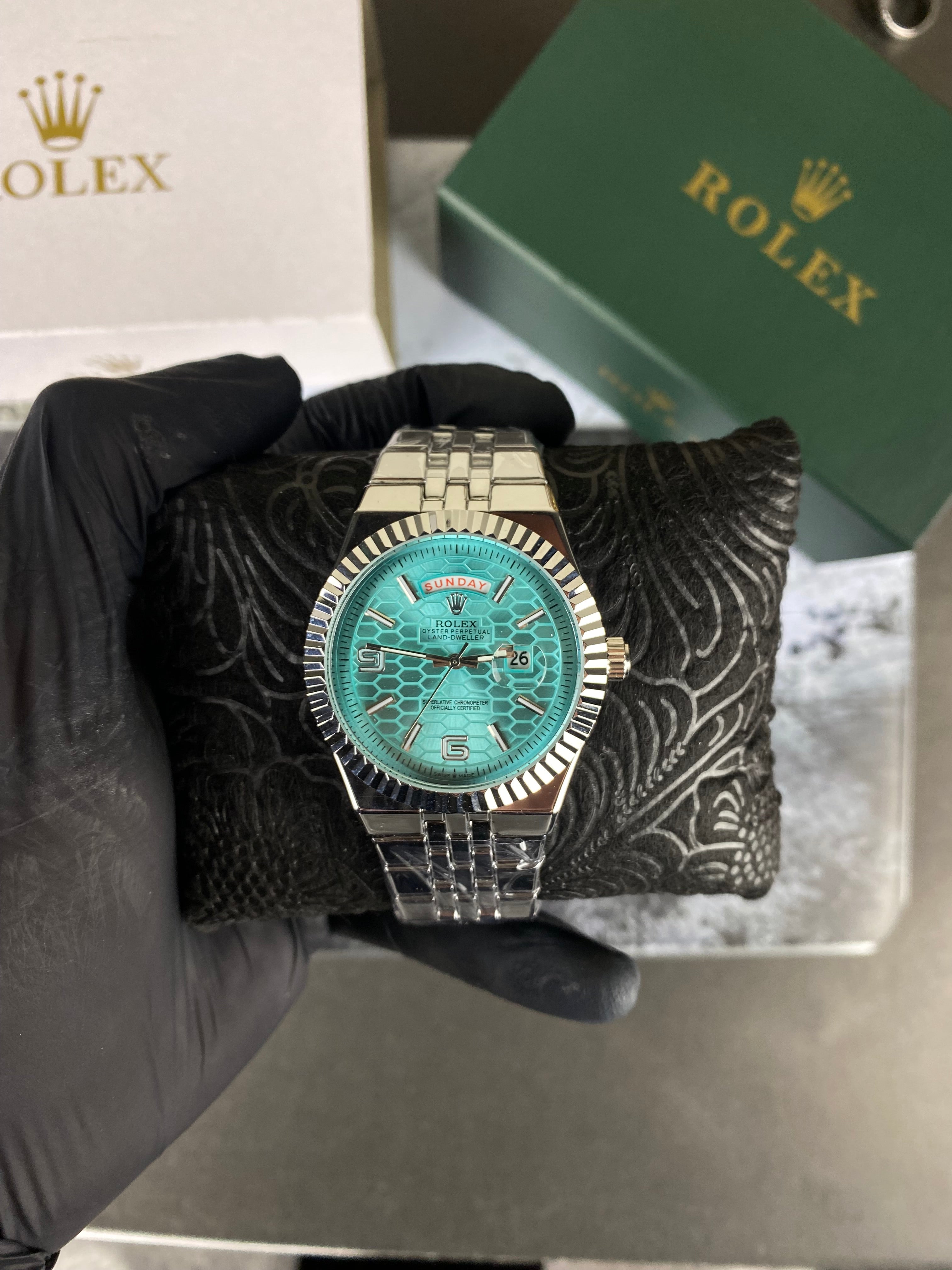 RLX Day-Date Land Dweller Ice (Blue)