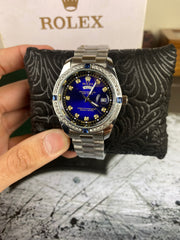 RLX Day-Date(Blue) dial with diamond Bezel