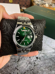⌚ RLX Day-Date – (Green Dial) Fluted Bezel