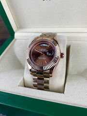 Rlx Rose Gold day-date style