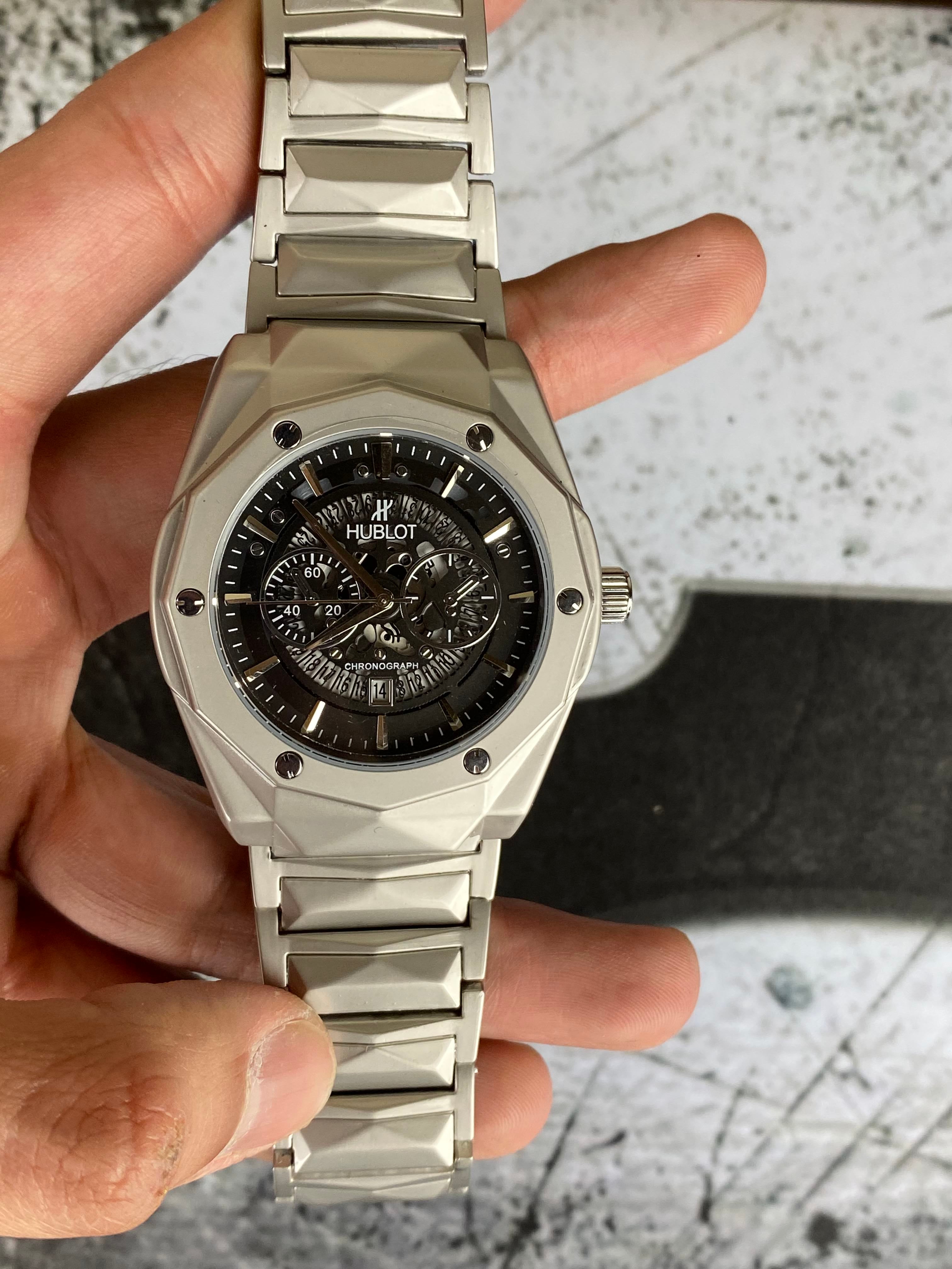 HUBLOT Obsidian Edge Chronograph – Steel Fusion Edition