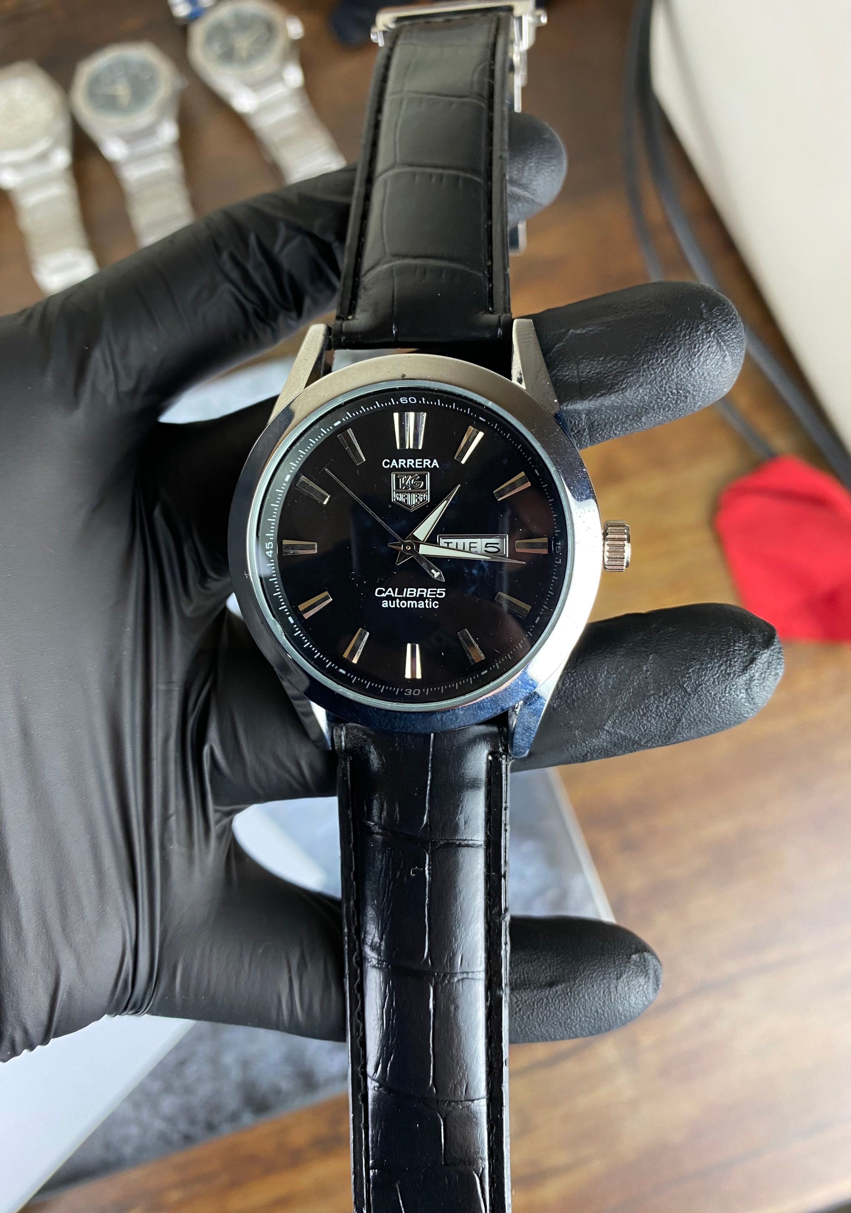 TAG Heuer Carrera Calibre 5 Automatic – Black Dial Leather Edition