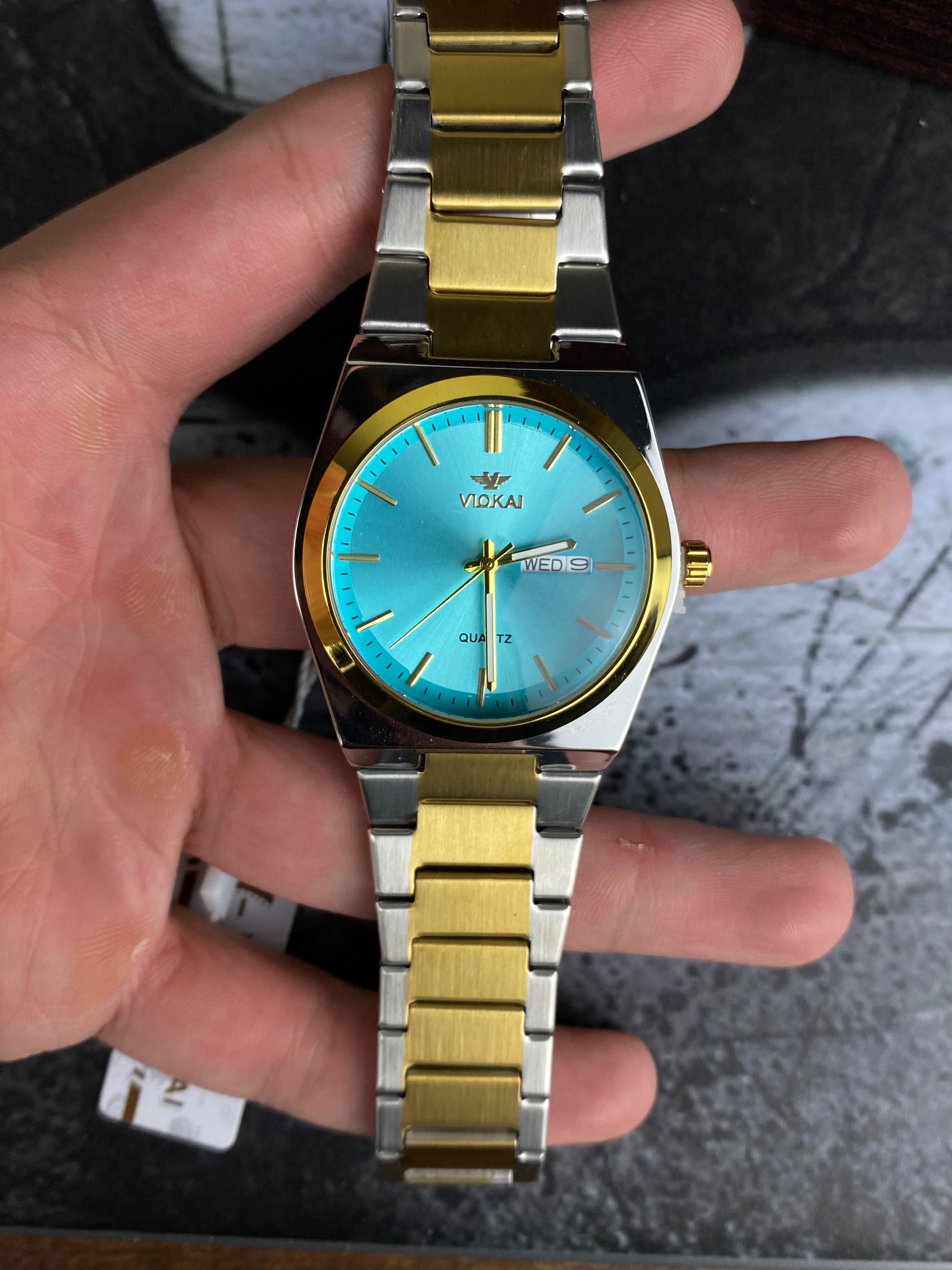 VIOKAI – Aqua Blue Dial Gold Edition