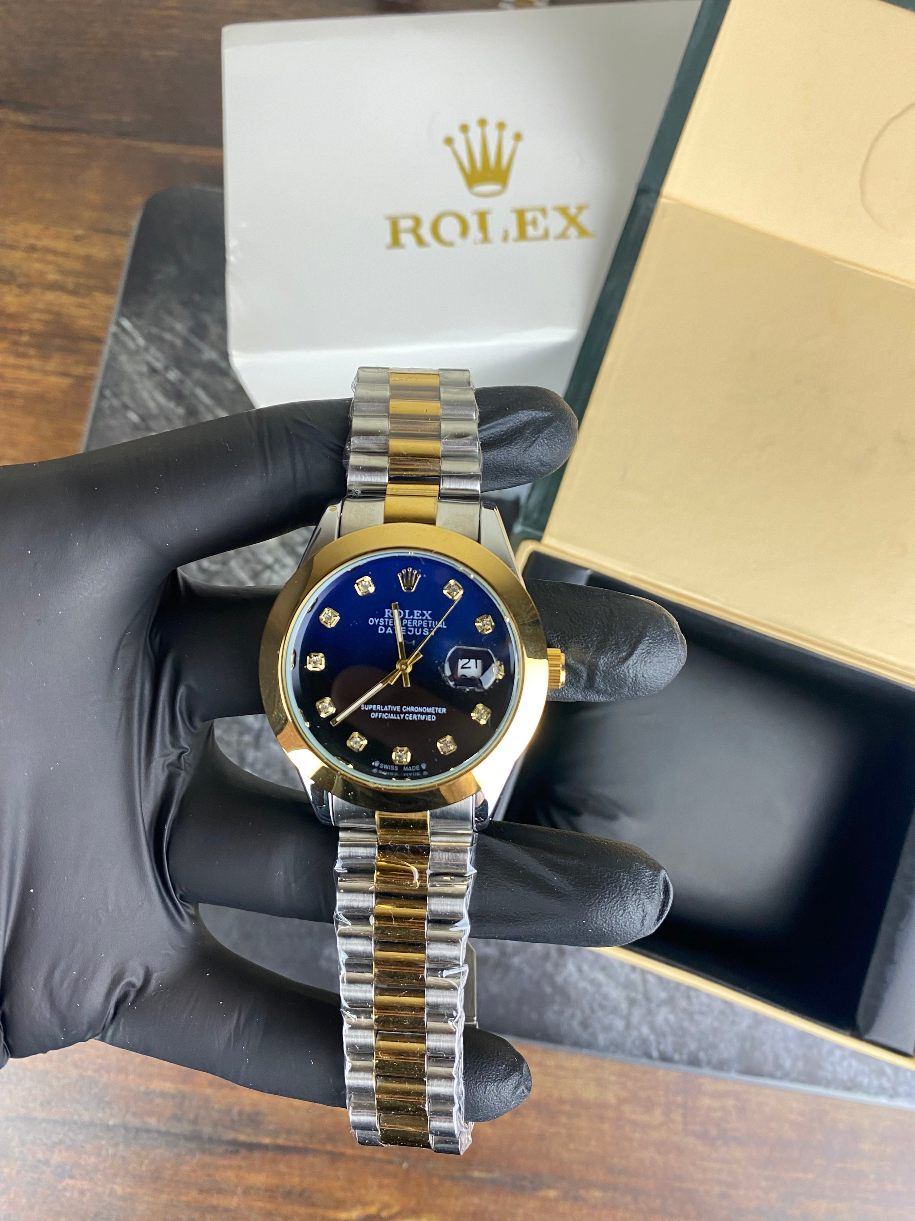 RLX – Royal Blue Diamond Date Quartz Dial