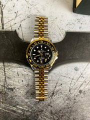 RLX – Semi Auto Royal Black GMT Gold Bezel