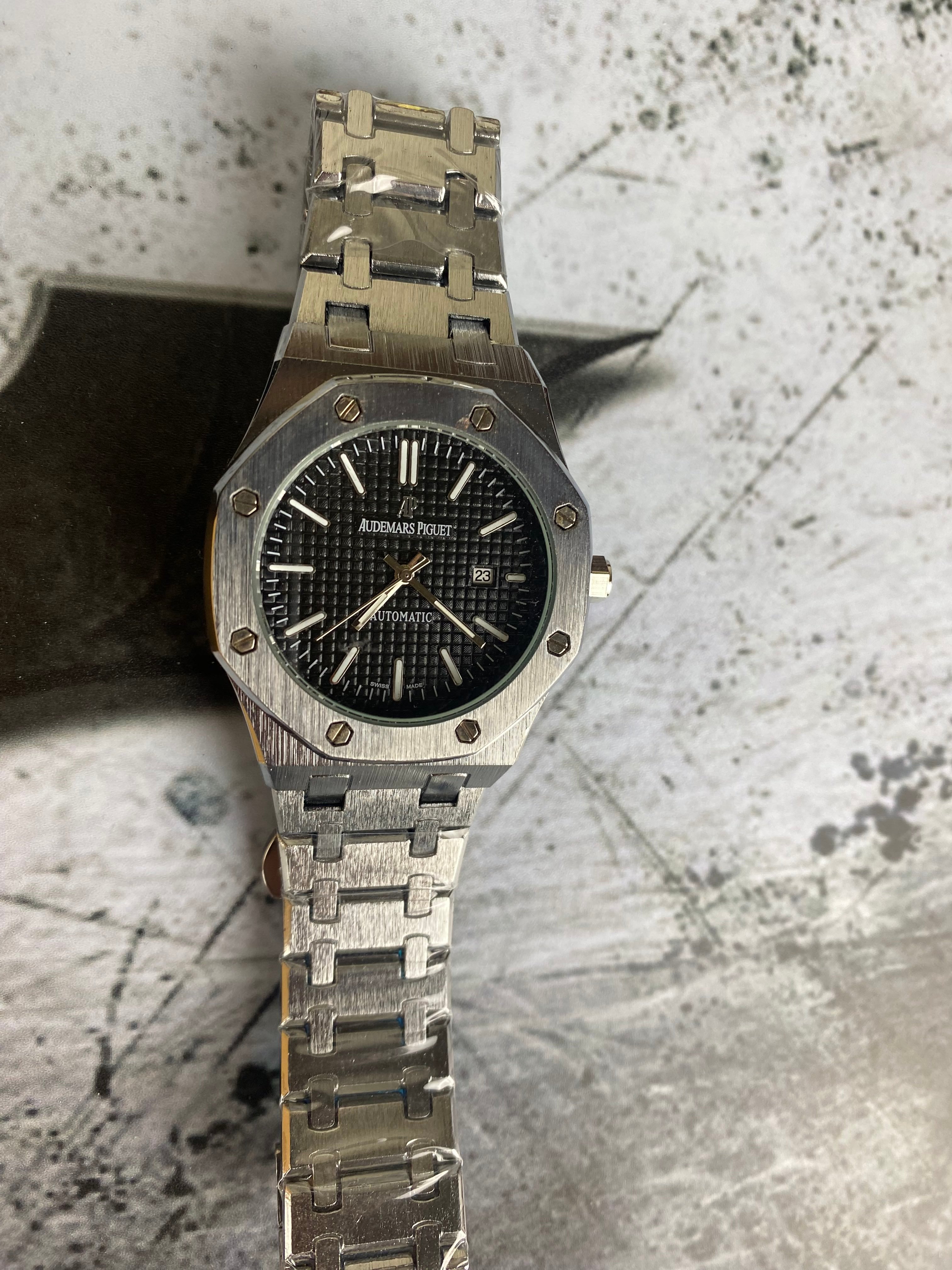 AP ROYAL OAK STYLE  – STAINLESS STEEL BLACK DIAL