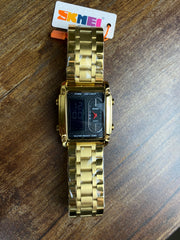 ⌚ SKMEI DUAL TIME GOLD EDITION – SPORT TECH HYBRID