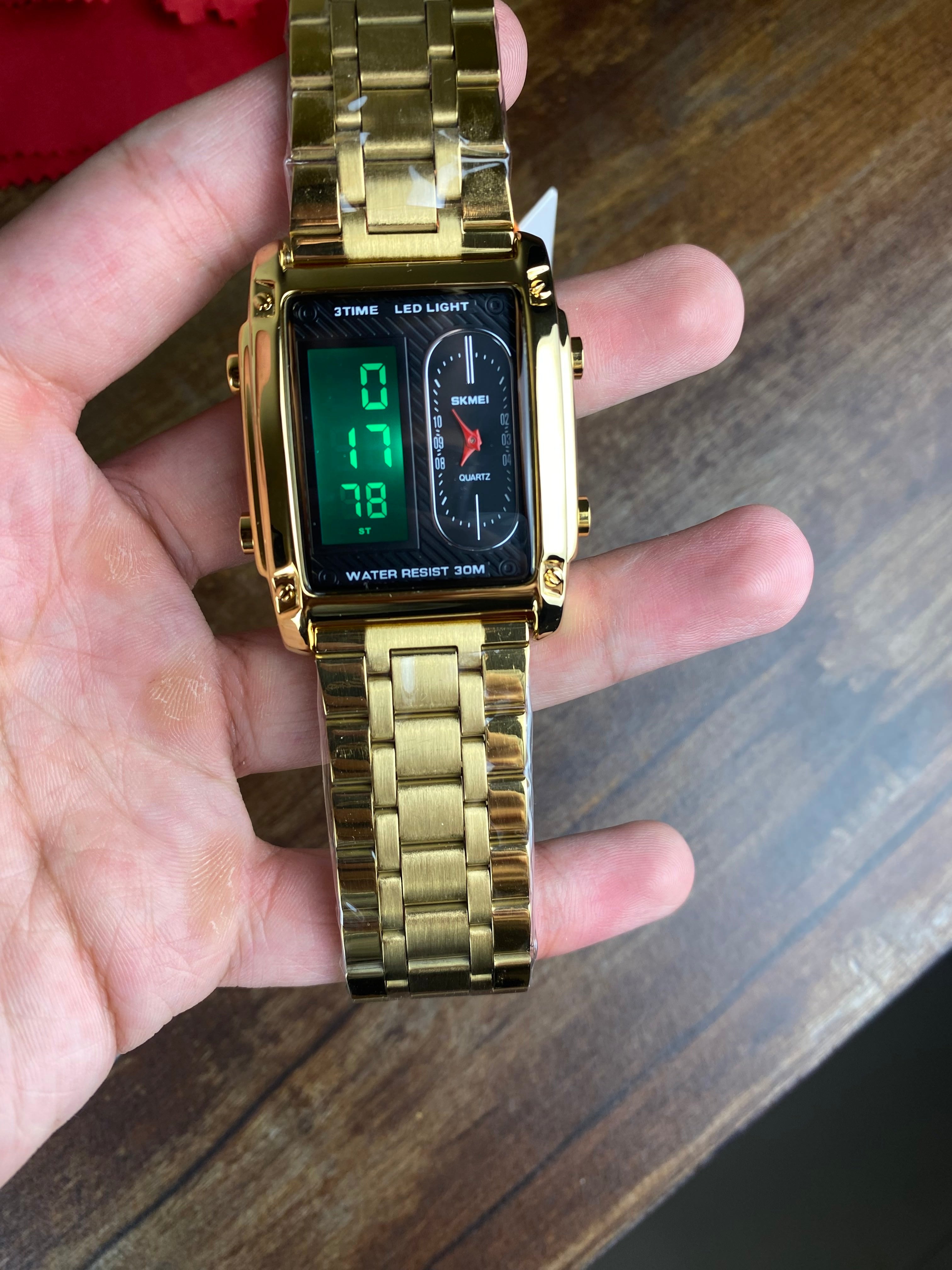 ⌚ SKMEI DUAL TIME GOLD EDITION – SPORT TECH HYBRID