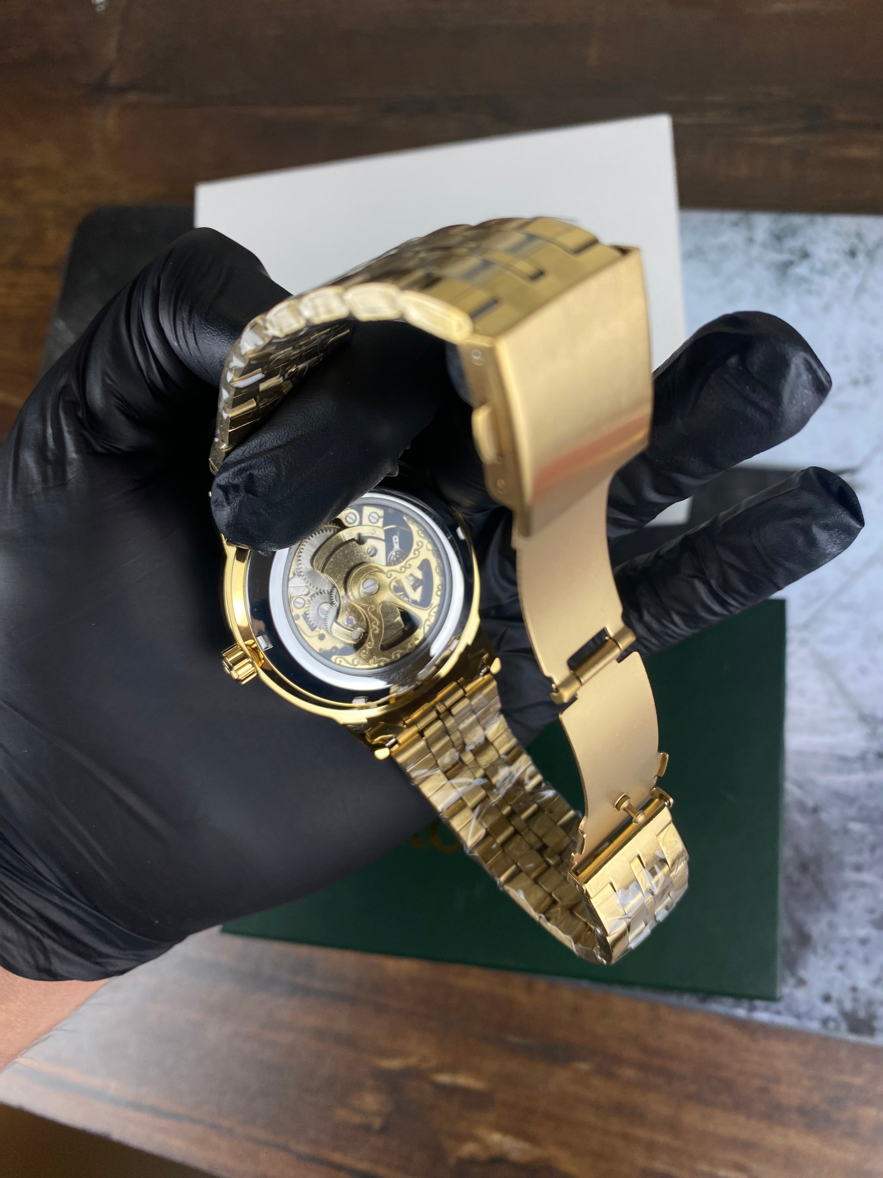 ⌚ RLX Automatic Skeleton Classic Gold – Open Heart Edition