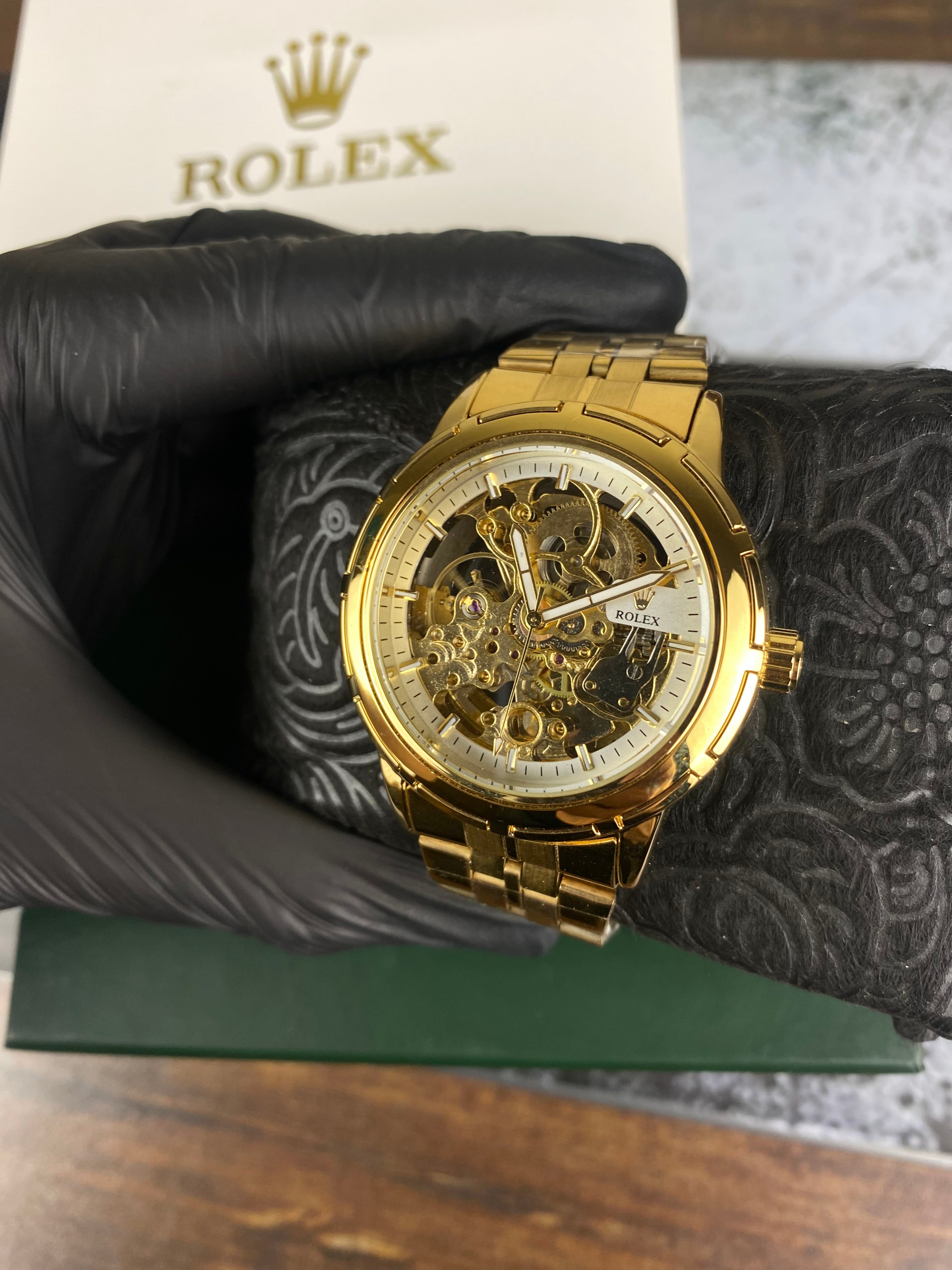 ⌚ RLX Automatic Skeleton Classic Gold – Open Heart Edition