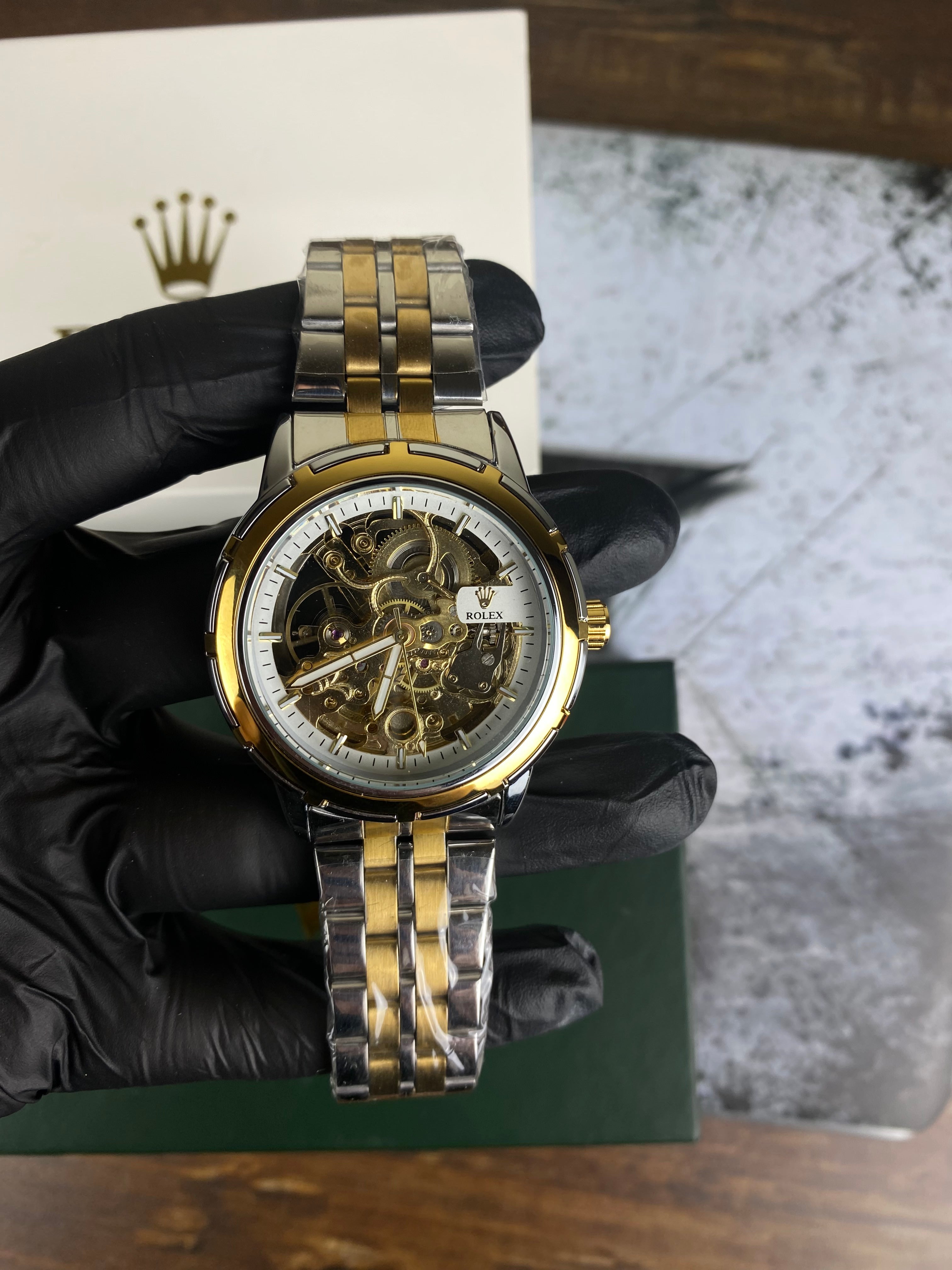 ⌚ RLX Automatic Two-Tone Skeleton – Prestige Edition