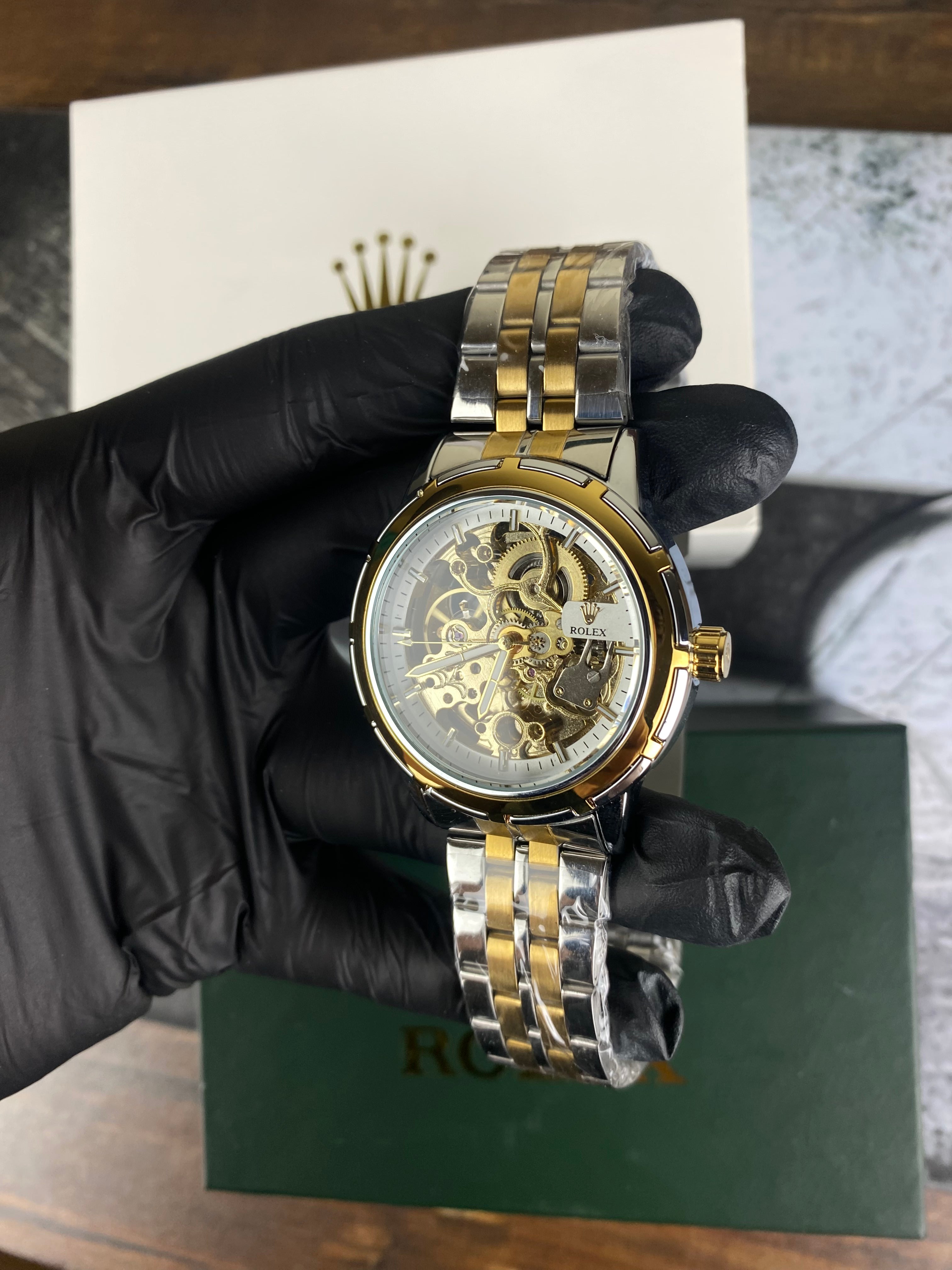 ⌚ RLX Automatic Two-Tone Skeleton – Prestige Edition