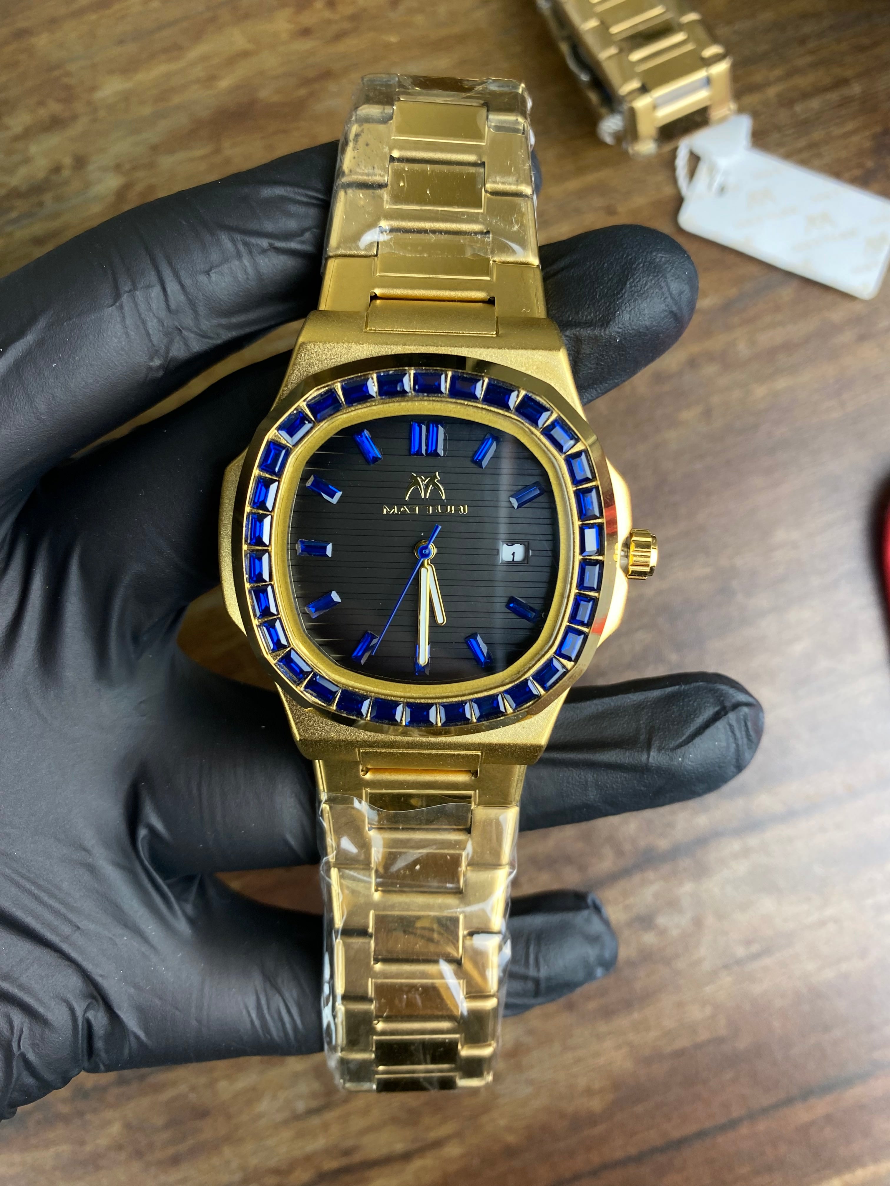 ⌚ MATWISH ROYAL EDGE – BLUE CRYSTAL GOLD EDITION