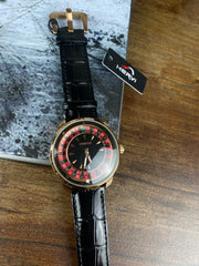 ⌚ HERWI Roulette Edition – Black Rose Gold Luxury Watch