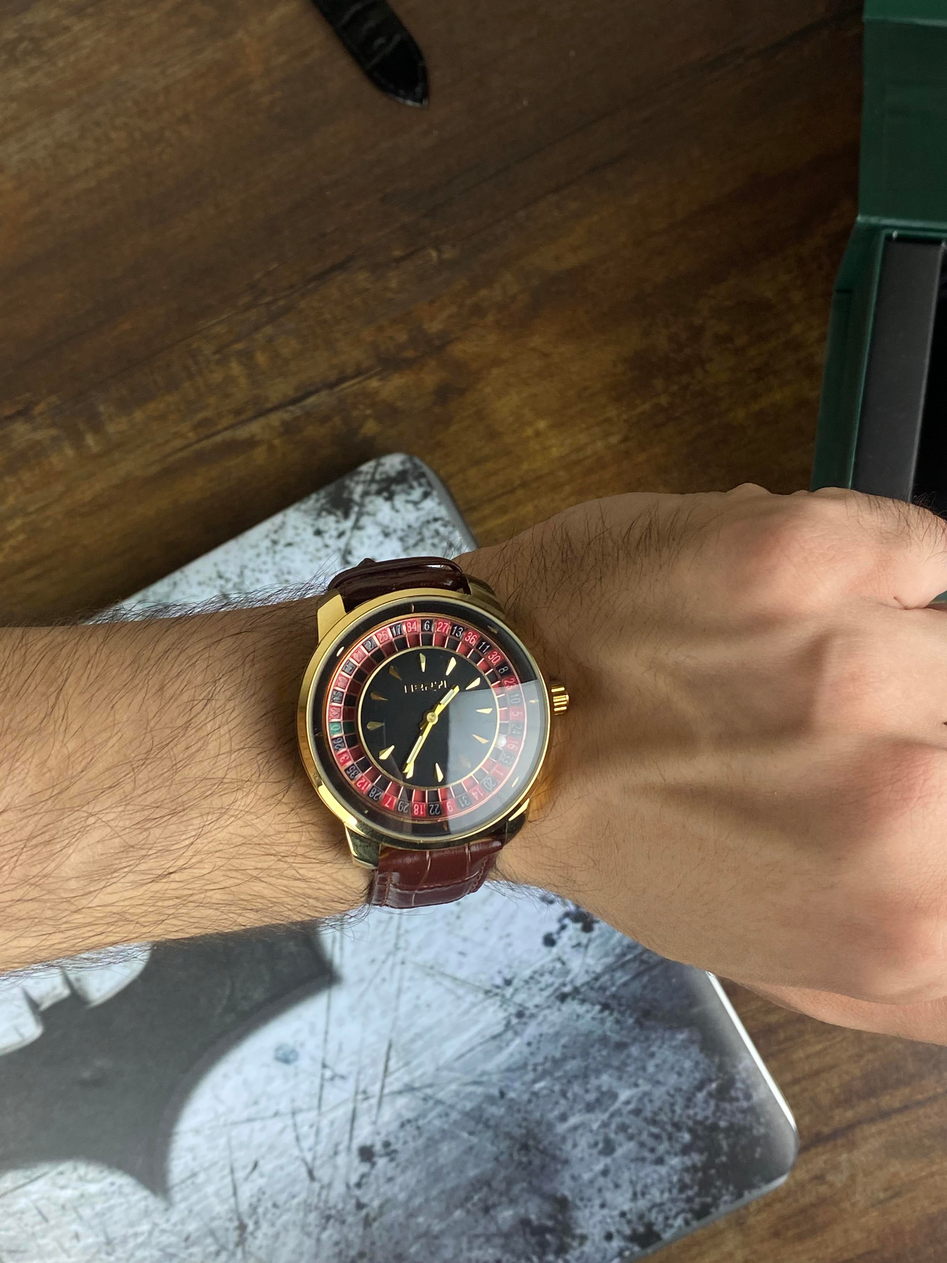 ⌚ HERWI Roulette Classic – Gold Brown Edition