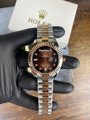 RLX DAY-DATE 40MM – CHOCOLATE DIAL TWO-TONE EDITION