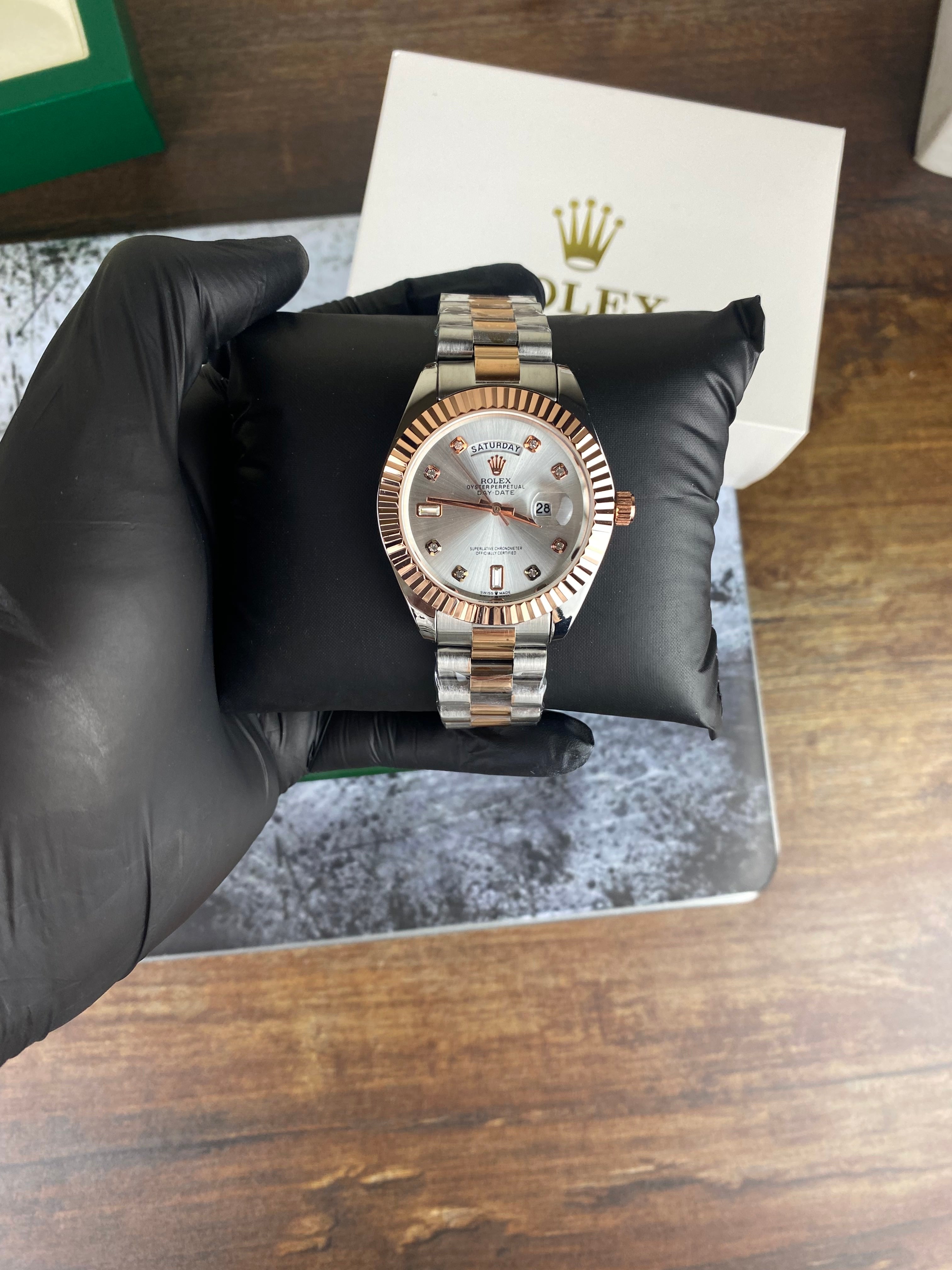 RLX DAY-DATE 40MM – TWO-TONE ROSE GOLD EDITION
