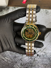Rolex Green Skeleton Dial Two-Tone Automatic Style Men's Watch