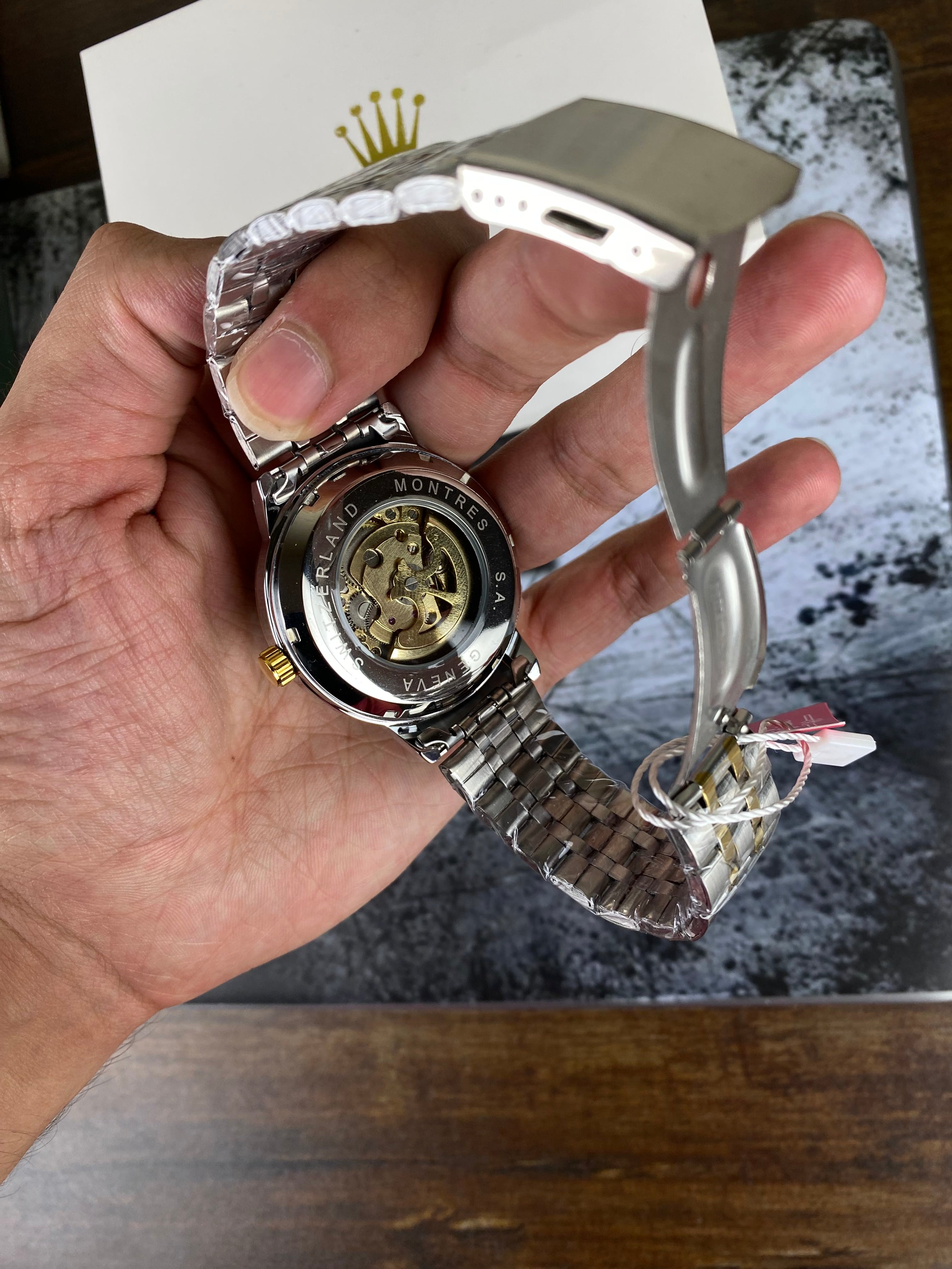 Rolex Skeleton Dial Two-Tone Automatic Style Men's Watch