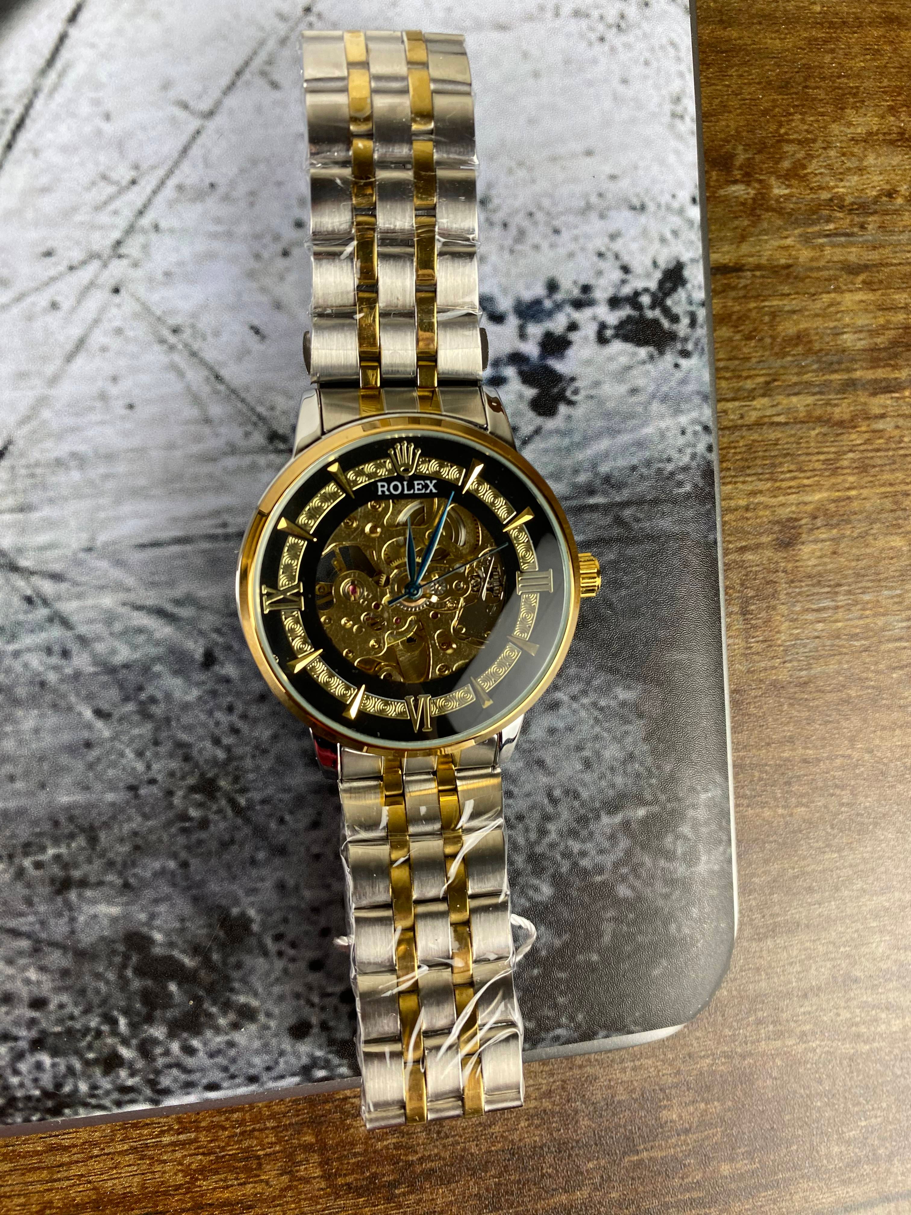 Rolex Skeleton Dial Two-Tone Automatic Style Men's Watch