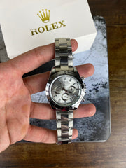 Luxury Silver Ice Dial Chronograph Inspired Men's Watch