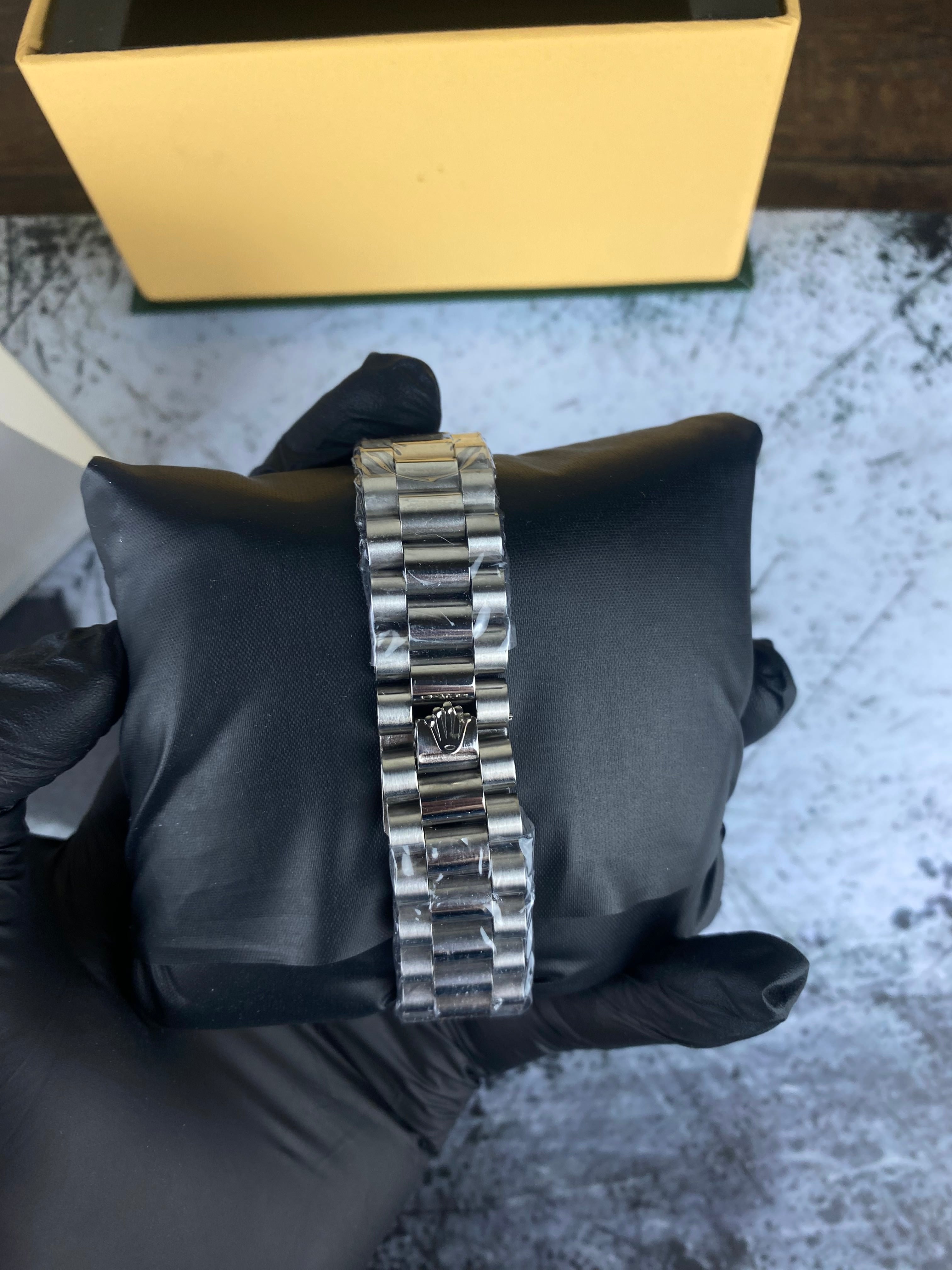 Rolex Oyster Perpetual Day-Date – Burgundy Diamond Dial Luxury Watch