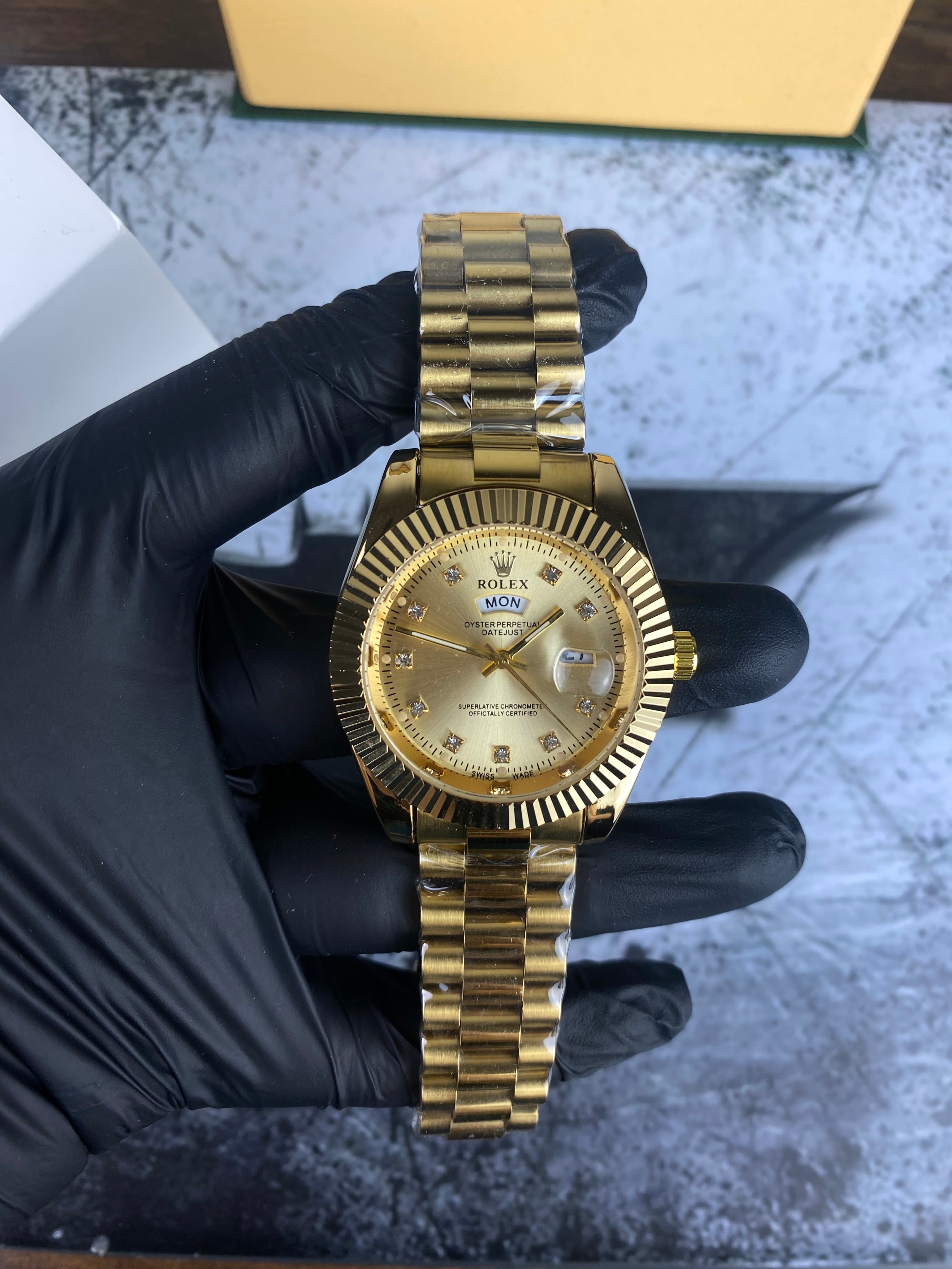 Rolex Oyster Perpetual Day-Date – Gold Champagne Dial Luxury Watch