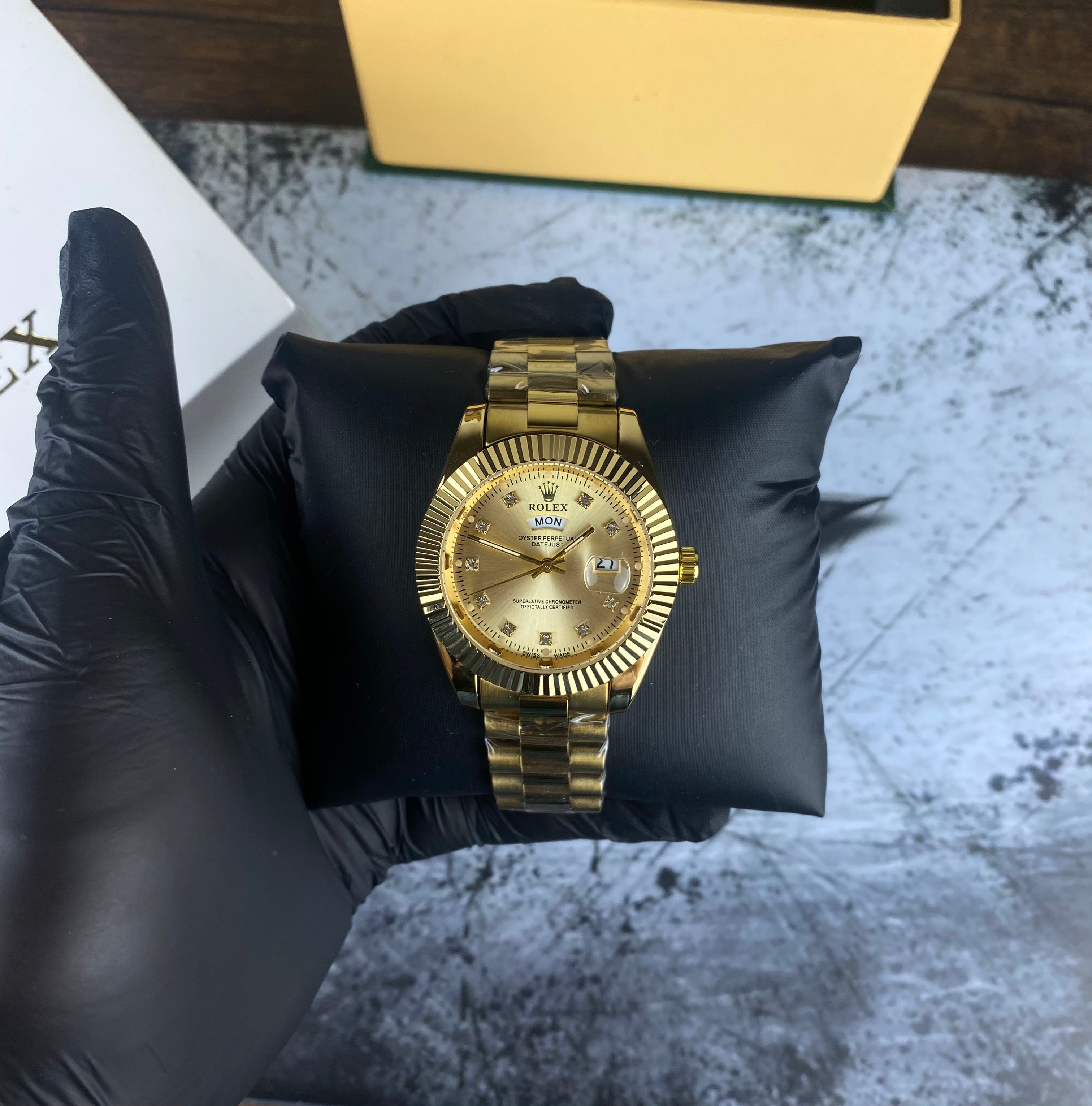 Rolex Oyster Perpetual Day-Date – Gold Champagne Dial Luxury Watch