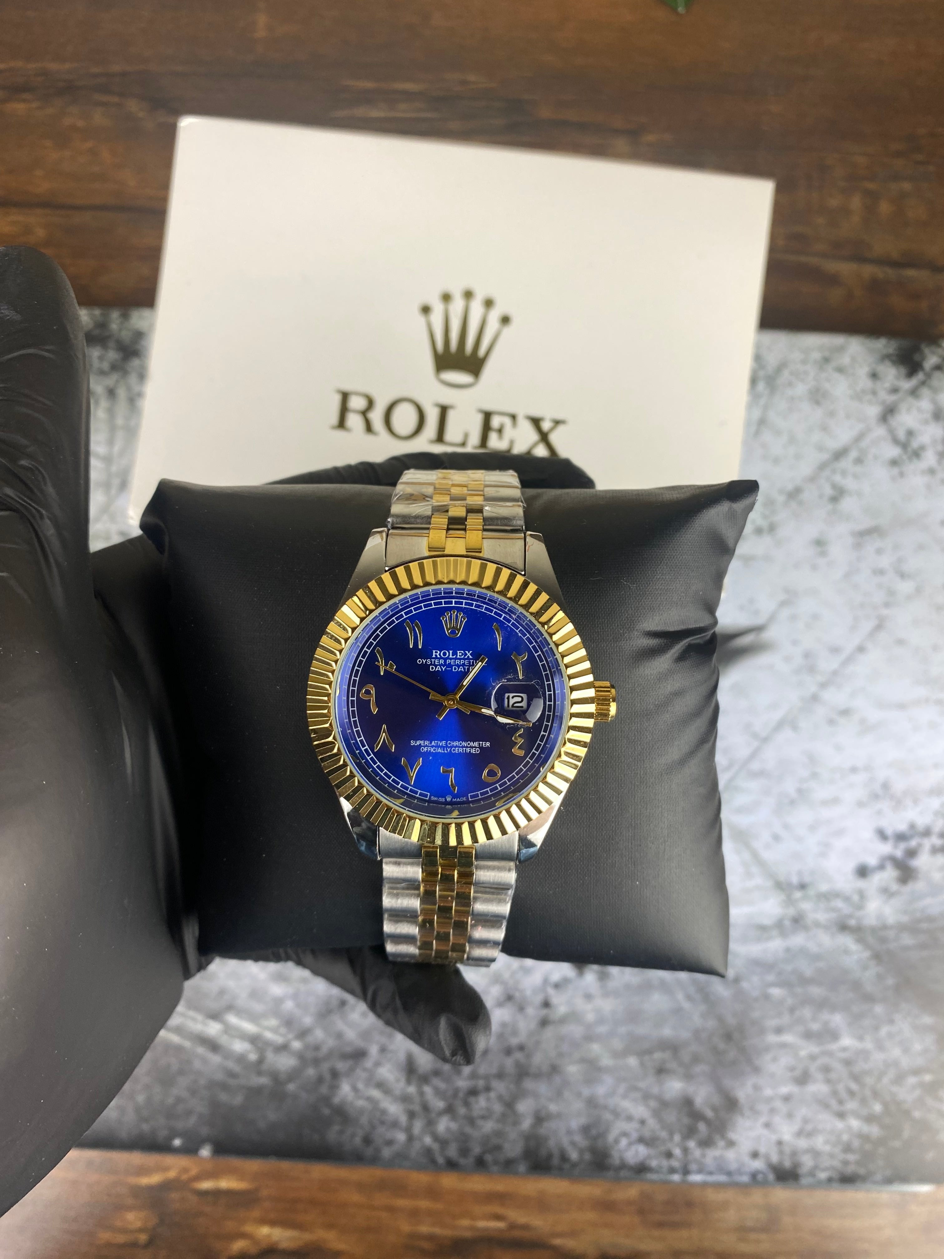 Rolex Oyster Perpetual Day-Date – Blue Arabic Dial Luxury Watch