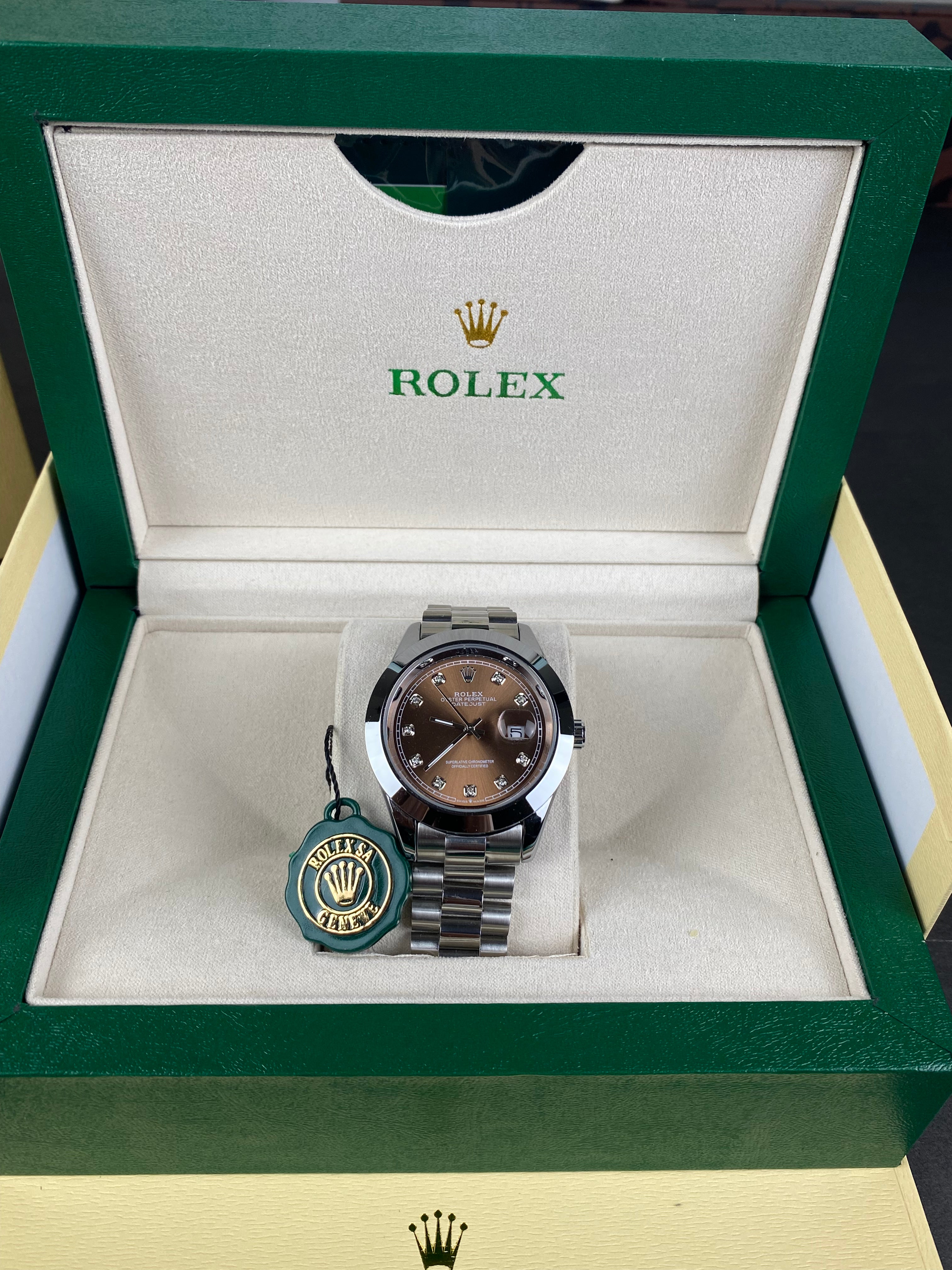 Rolex Datejust Chocolate Diamond Dial