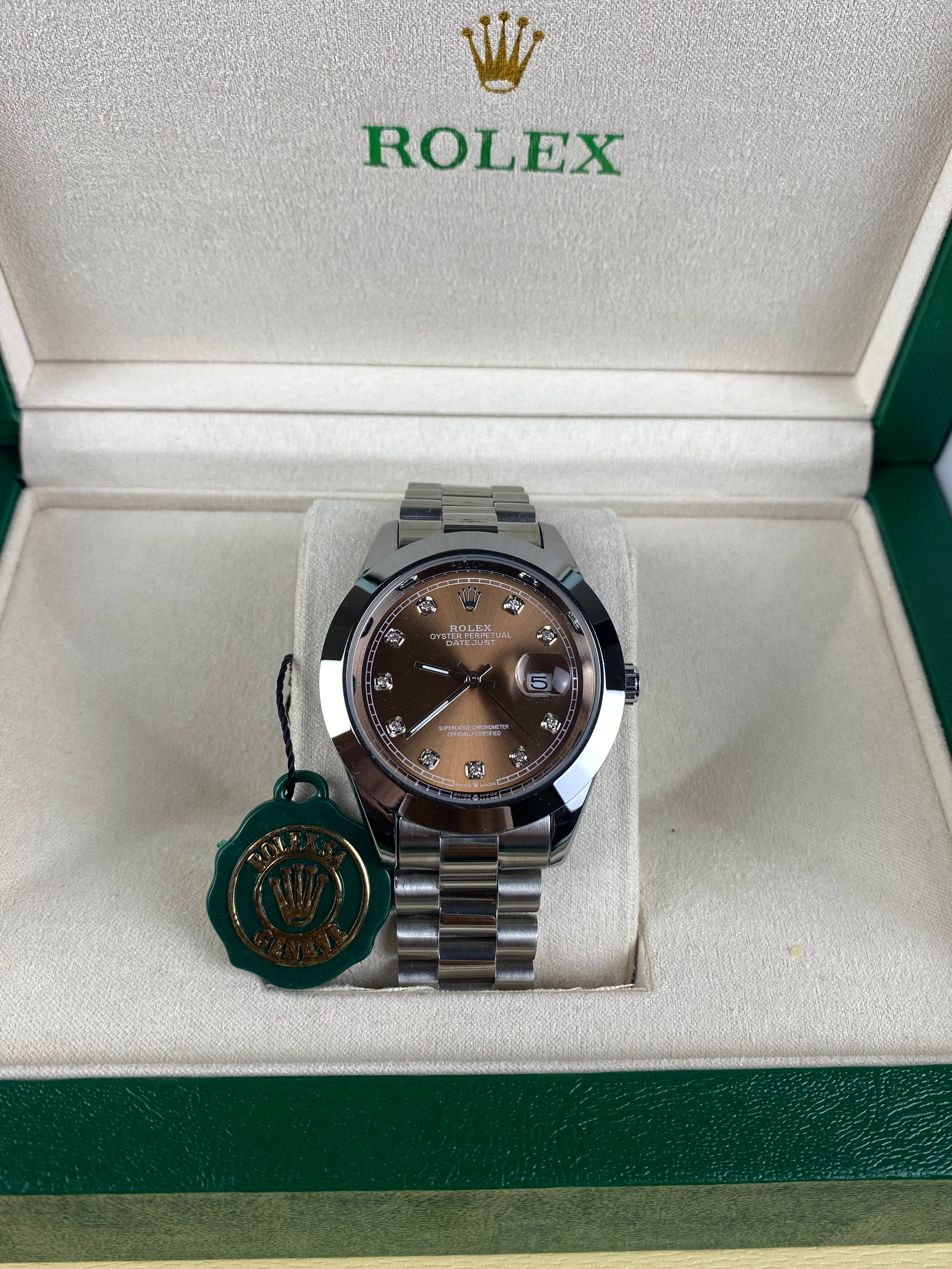 Rolex Datejust Chocolate Diamond Dial