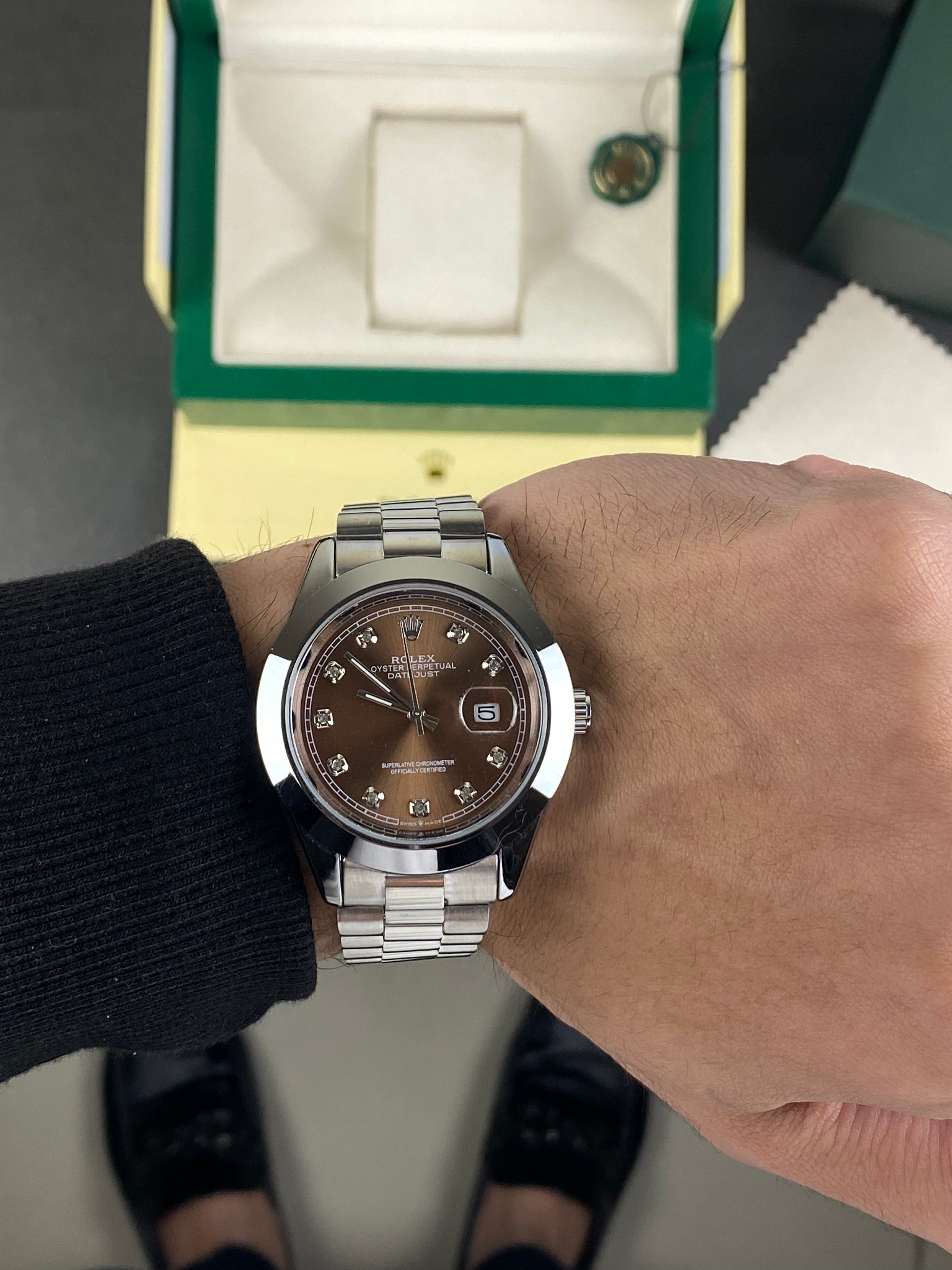 Rolex Datejust Chocolate Diamond Dial